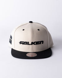 FALKEN X MITCHELL & NESS SNAPBACK — CREAM & BLACK