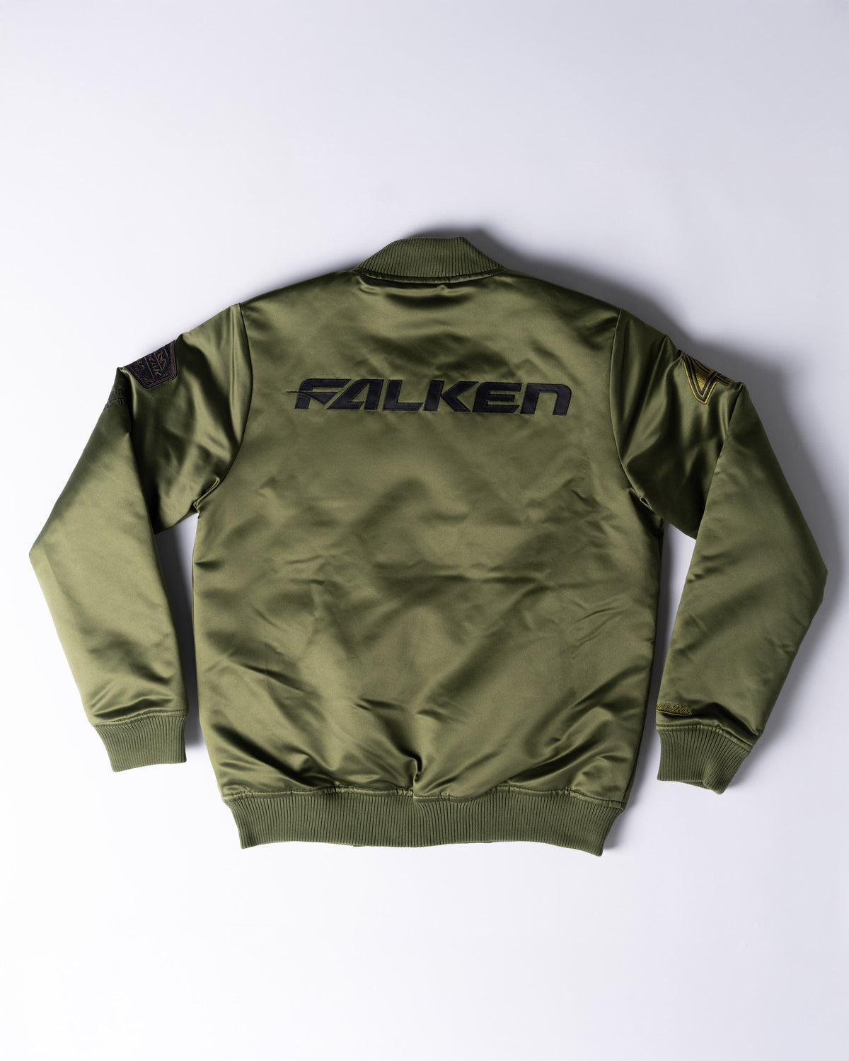 FALKEN x MITCHELL & NESS WILDPEAK SATIN BOMBER JACKET