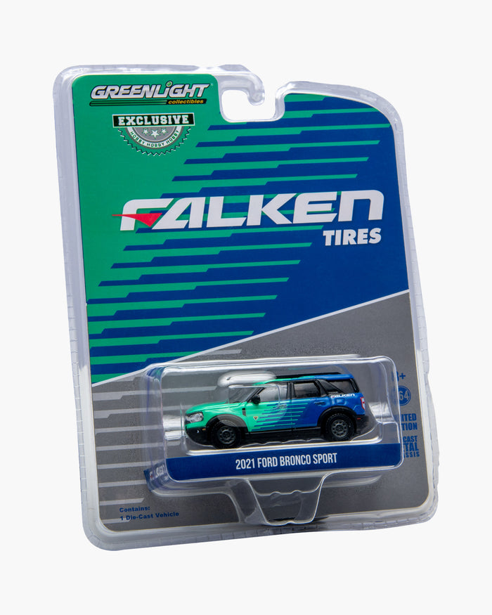 TOY CAR - FALKEN TIRES DIE CAST - GREENLIGHT - 2021 FORD BRONCO SPORT, 1/64 SCALE