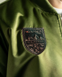 FALKEN x MITCHELL & NESS WILDPEAK SATIN BOMBER JACKET